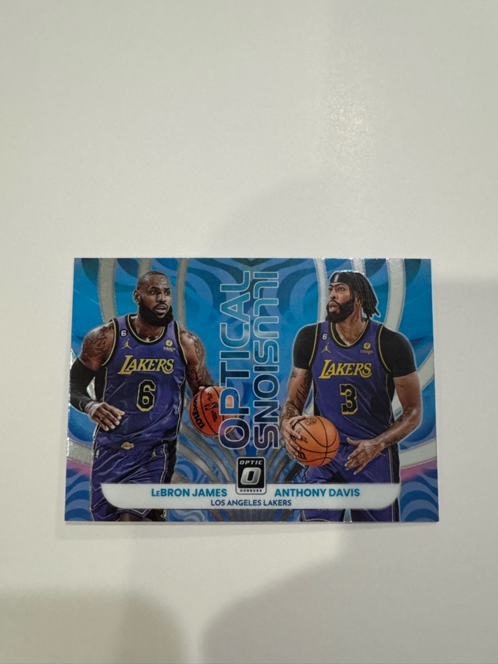 Panini Optic Los Angeles Lakers Blue Purple Basketball Trading Card